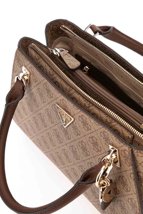 Kadın Monogram Desenli El Çantası - Kahverengi 