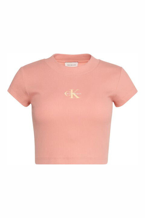 Kadın Monogram Logo Baby Fit T-Shirt - Turuncu 