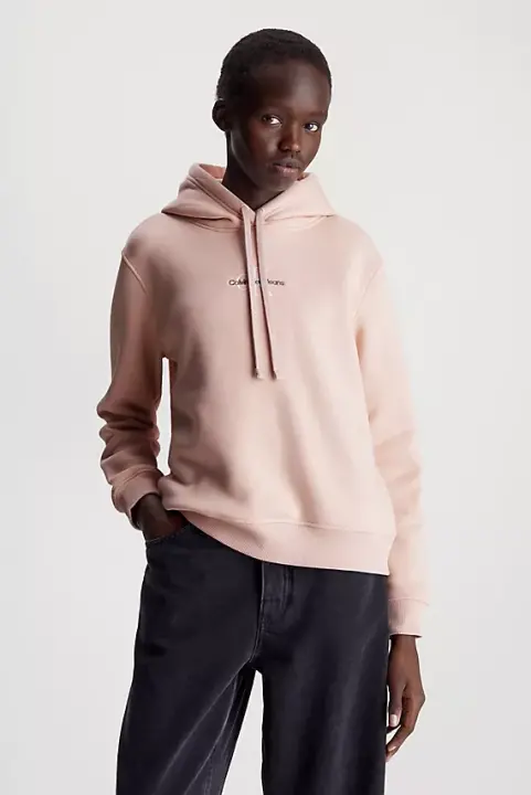 Kadın Monologo Kapüşonlu Regular Sweatshirt - Pudra Pembe 