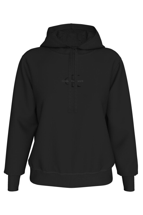 Kadın Monologo Regular Hoodıe Sweatshirt-Siyah 