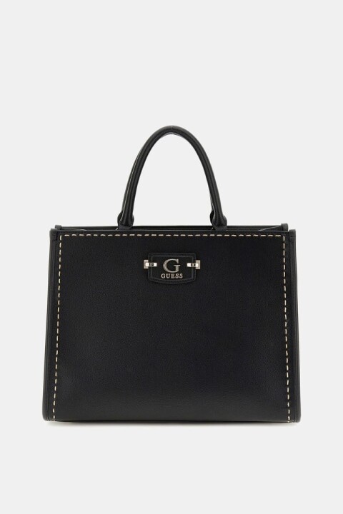 Kadın Nastra Dikiş Detaylı El Çantası - Siyah 