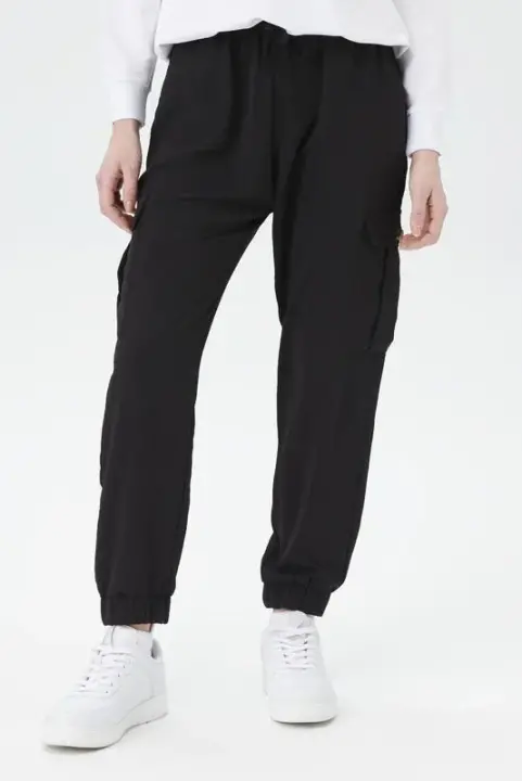 Kadın Nautica Relaxed Fit Pantolon - Siyah 