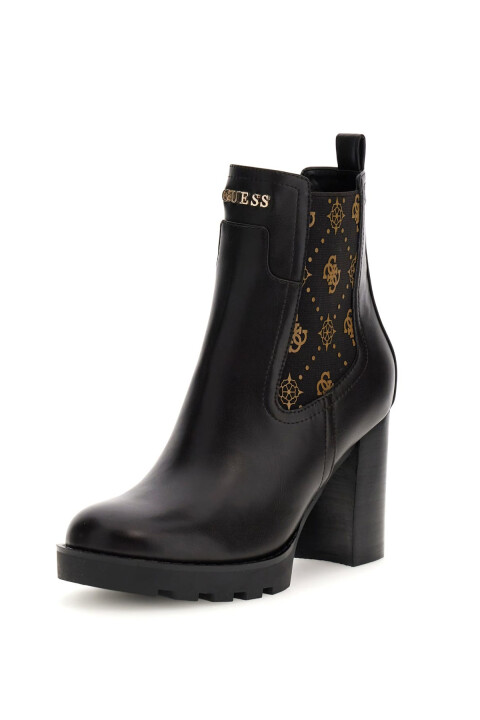 Kadın Nealle Monogram Desenli Kalın Topuklu Chelsea Bot - Kahverengi 