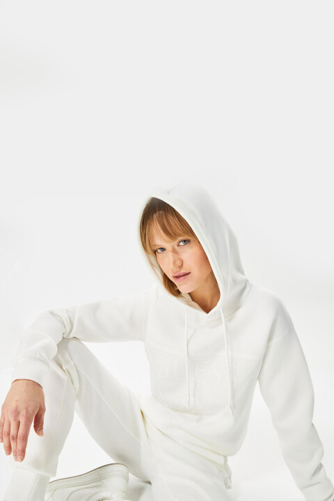 Kadın New Alisa Aktif Scuba Sweatshirt - Krem 