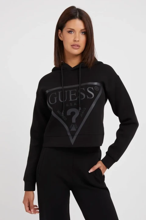 Kadın New Alisa Aktif Scuba Sweatshirt - Siyah 