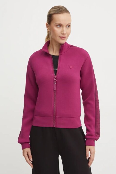 Kadın New Allıe Scuba Fermuarlı Sweatshirt - Fuşya 