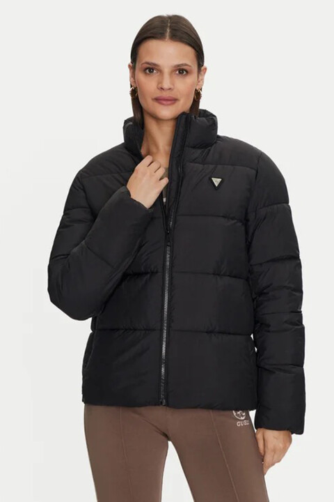 Kadın New Claudıa Guess Logolu Mont - Siyah 