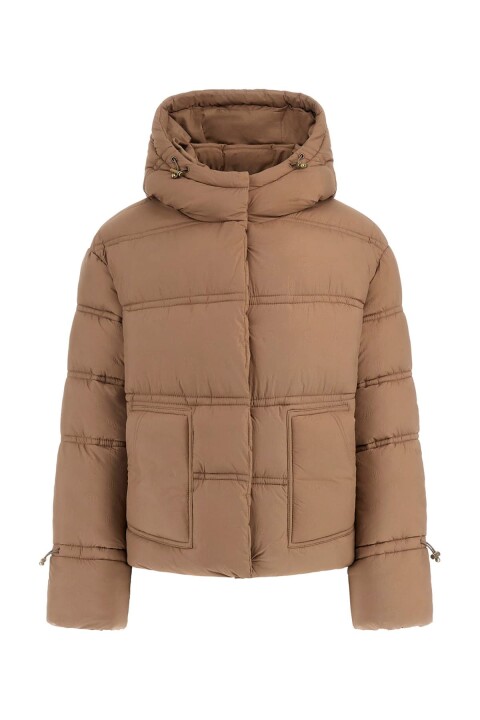 Kadın New Daisy Kapüşonlu Şişme Mont - Bej 