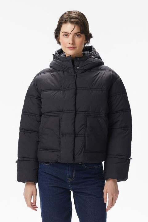 Kadın New Daisy Kapüşonlu Şişme Mont - Siyah 