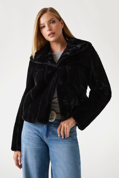 Kadın New Sophy Yapay Kürk - Siyah 