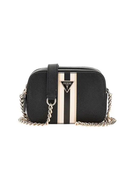 Kadın Noelle Fermuarlı Uzatılabilir Askılı Omuz Çantası - Siyah 