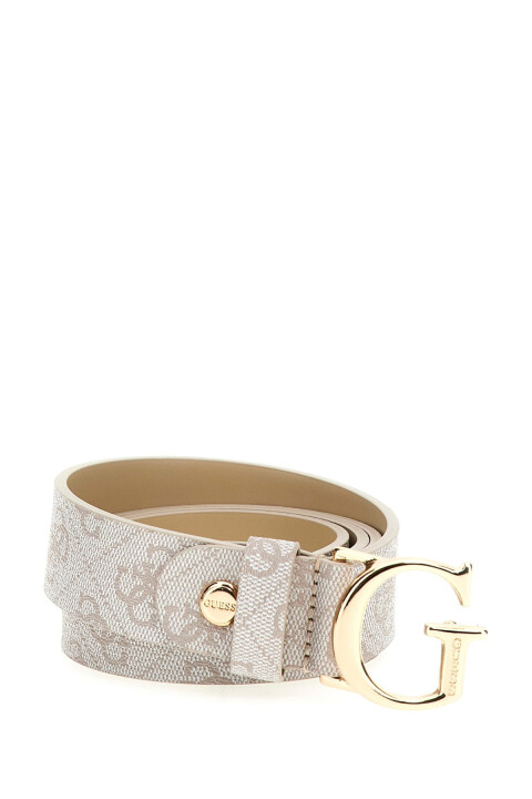 Kadın Noelle Logo Kemer - Krem 