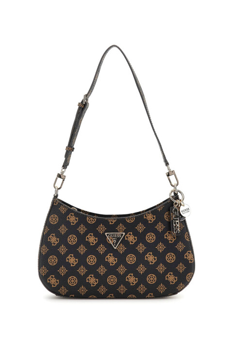 Kadın Noelle Top Fermuarlı Omuz Çantası - Koyu Kahve 