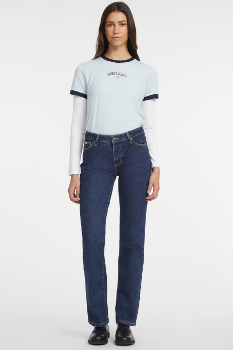 Kadın Normal Bel Straight Jean - Lacivert 