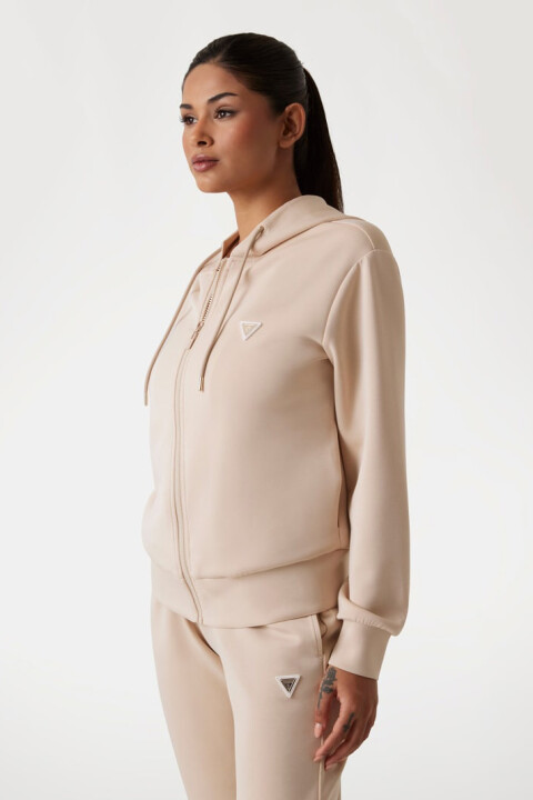 Kadın Olympe Fermuarlı Sweatshirt - Krem 