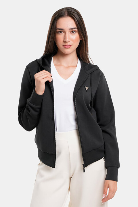 Kadın Olympe Full Kapüşonlu Fermuarlı Sweatshirt - Siyah 