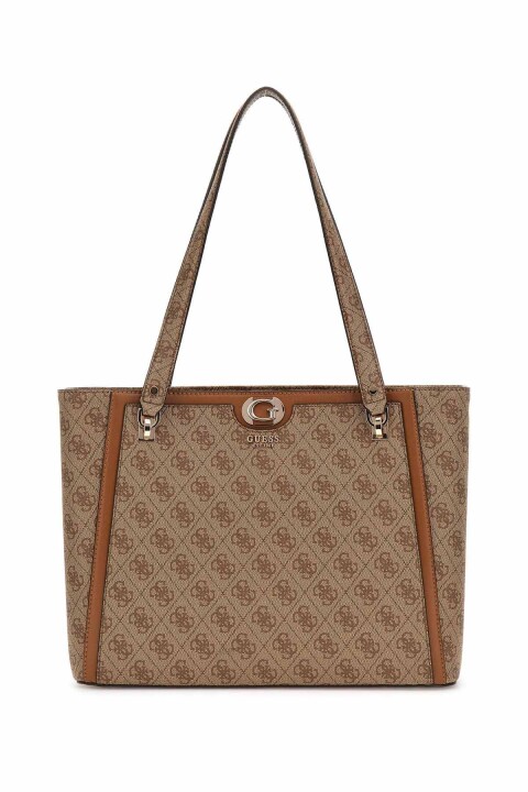 Kadın Orlina Logo Noel Tote Omuz Çantası - Bej 