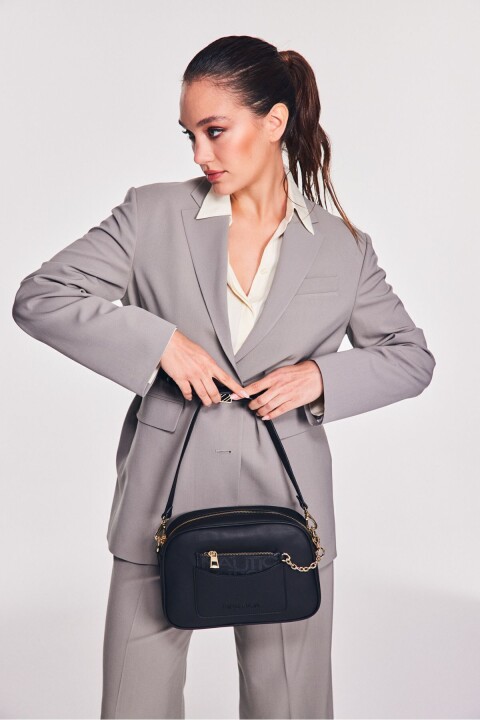 Kadın Postacı Çantası - Siyah 