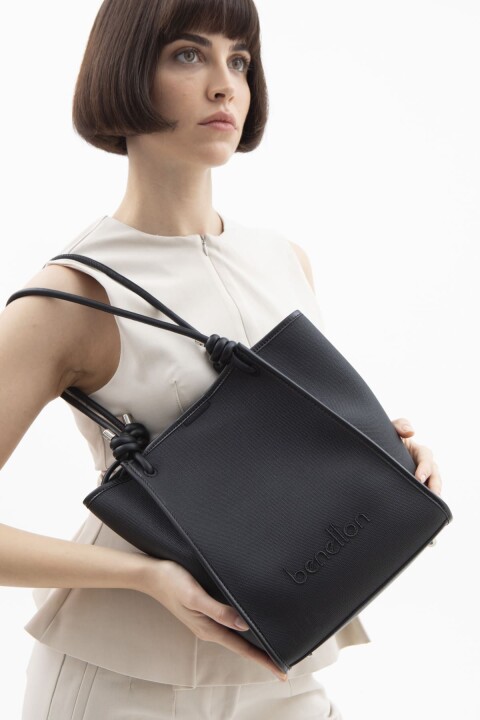 Kadın Print Kol Çantası - Siyah 