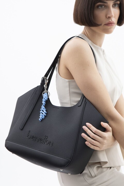 Kadın Print Kol Çantası - Siyah 