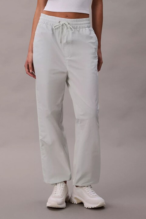 Kadın Pull On Logo TAM Kalıp Büzgülü Bel Jogger Pantolon - Su Yeşili 