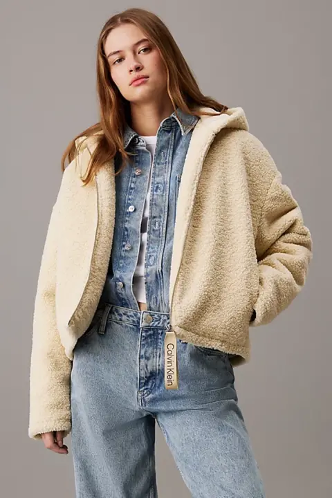 Kadın Rahat Sherpa Dolgulu Ceket - Bej 