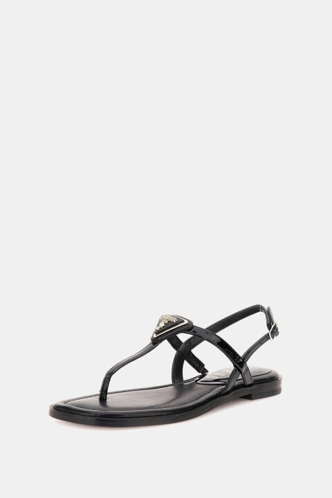 Kadın Rainey Rugan Parmak Arası Sandalet - Siyah 