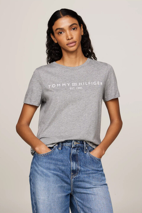 Kadın Reg Corp Logo C-Nk Ss T-Shirt-Gri 