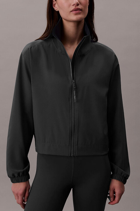 Kadın Regular Fit Dik Yaka Rüzgarlık - Siyah 