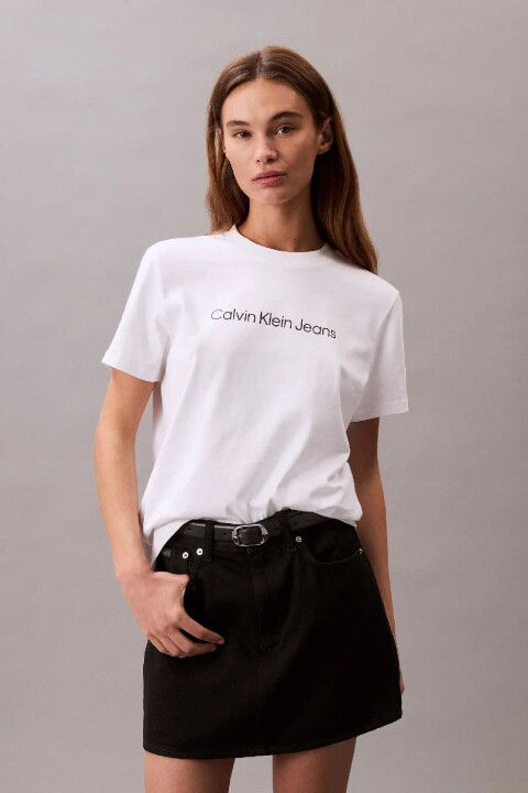Kadın Regular Fit Klasik Logolu T-Shirt - Beyaz 