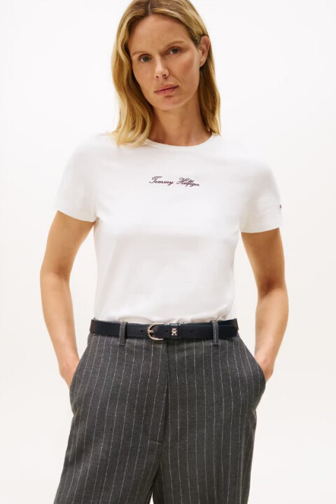 Kadın Regular Fit Nakış Logolu T-Shirt - Ekru 