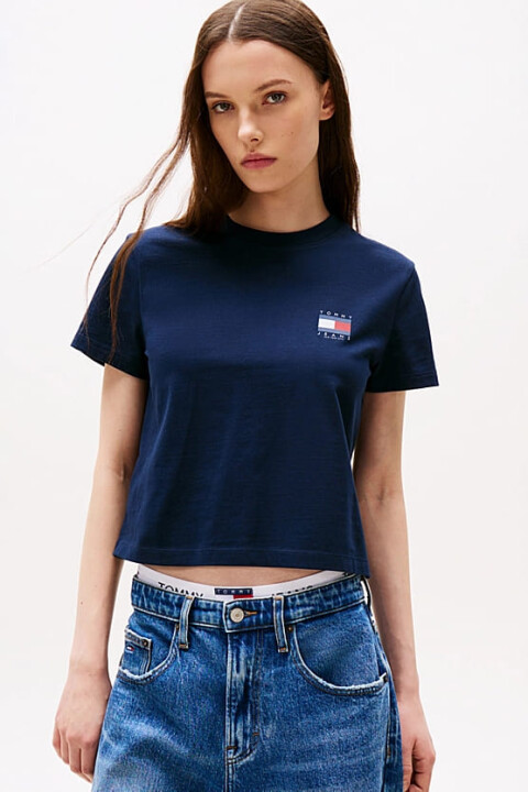 Kadın Regular Fit Sırtı Grafik Baskılı T-Shirt - Lacivert 