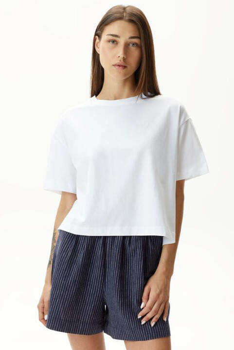 Kadın Relaxed Fit T-Shirt - Beyaz 