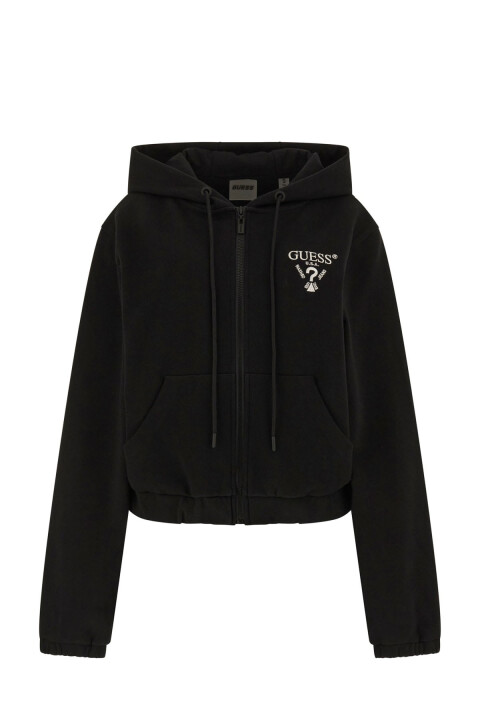 Kadın Roberta Full Fermuarlı Cro Sweatshirt - Siyah 