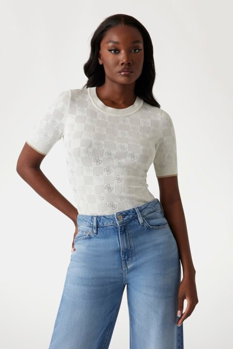 Kadın Rosie 4G Logo T-Shirt - Beyaz 