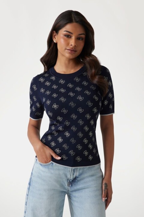 Kadın Rosie 4G Logo T-Shirt - Lacivert 