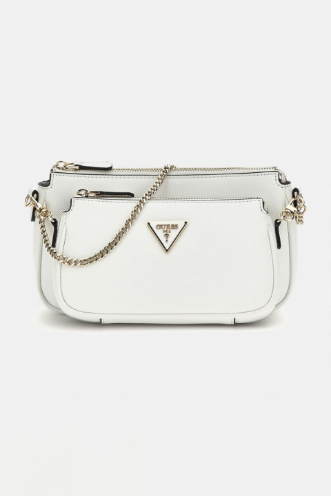 Kadın Saffiano Nnelle Mini Çapraz Çanta - Beyaz 