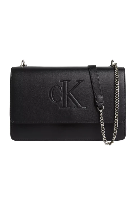 Kadın Sculpted Ew Flap25 Deboss Çanta - Siyah 