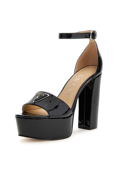 Kadın Seton Deri Topuklu Ayakkabı - Siyah 