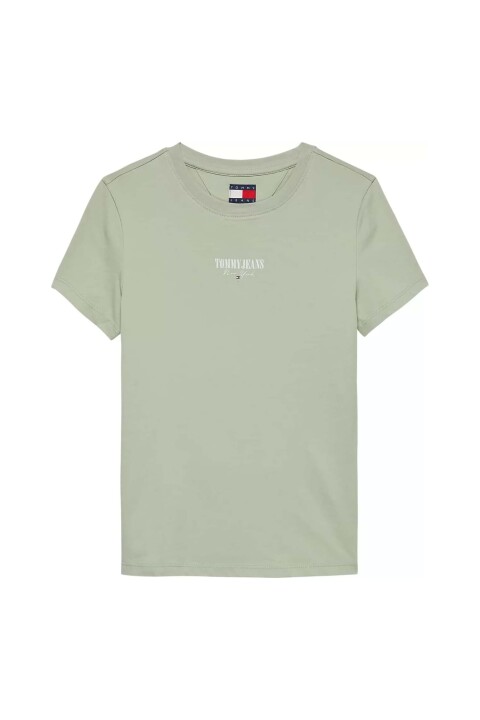 Kadın Slim Fit Logolu T-shirt - Adaçayı Yeşili 