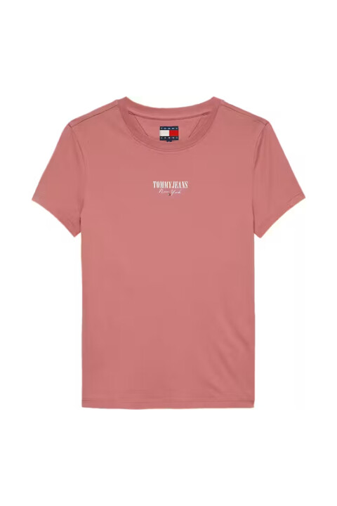 Kadın Slim Fit Logolu T-shirt - Gül Kurusu 