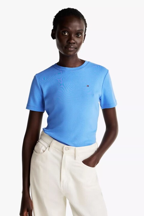 Kadın Slim Fit T-Shirt - Mavi 