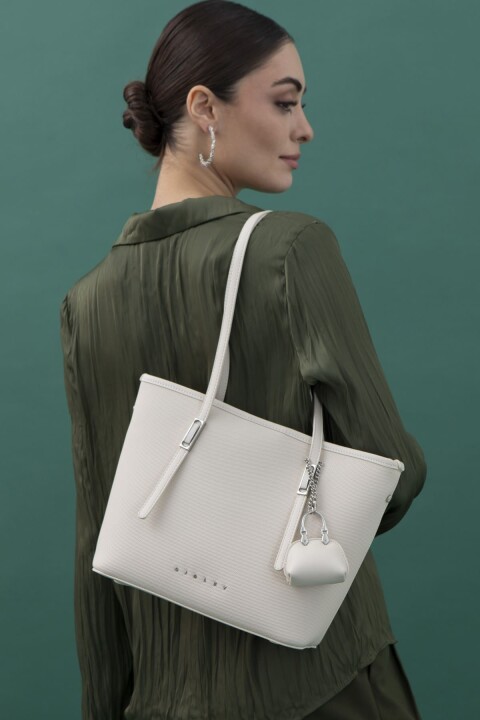 Kadın Sly Kırınkıl Kol Çantası - Beyaz 