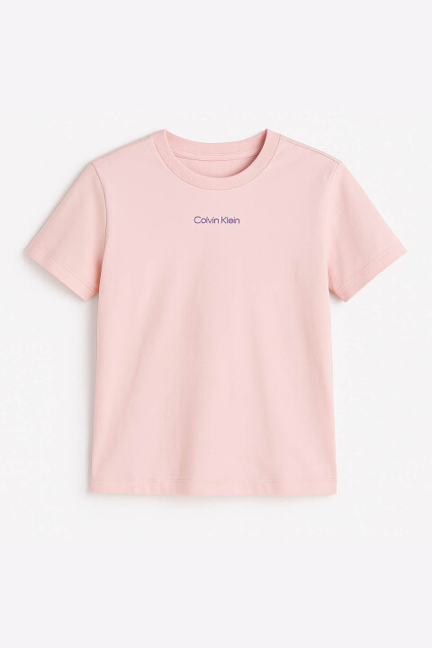 Kadın SS Classic Logolu Kısa Kollu T-Shirt – Pembe 