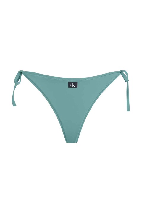 Kadın String Side Tie Swim Bottom - Aqua 