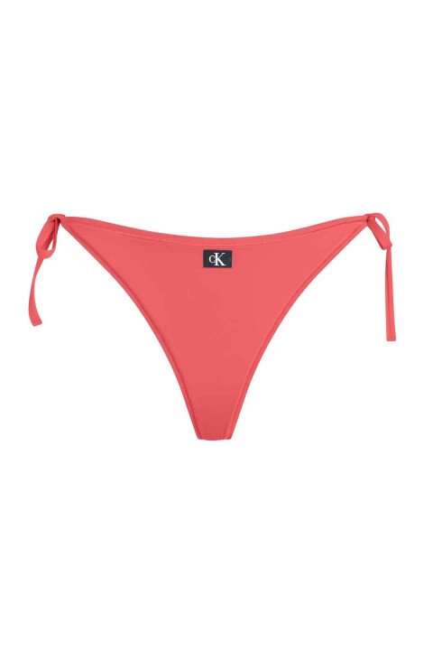 Kadın String Side Tie Swim Bottom - Mercan 