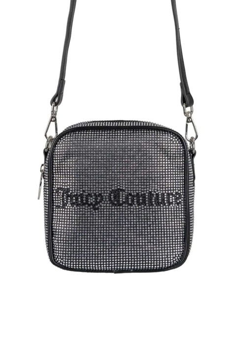 Kadın Taş Desenli Omuz Çantası - Siyah 