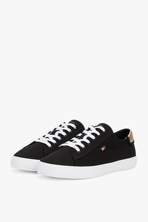 Kadın Th Canvas Lace Up Sneakers - Siyah 