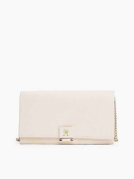 Kadın Th Flap Zincirli Çapraz Çanta - Bej 