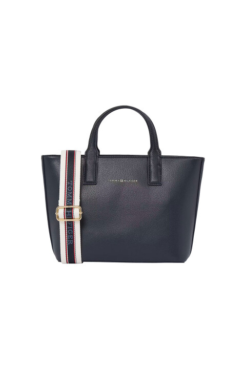 Kadın TH Logotape Mini Tote Çanta - Lacivert 